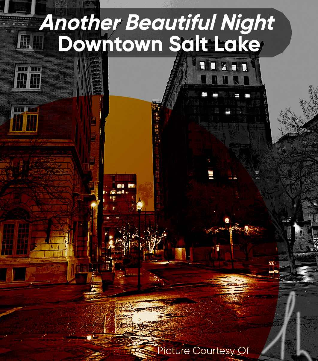 Evening lights in downtown Salt Lake City