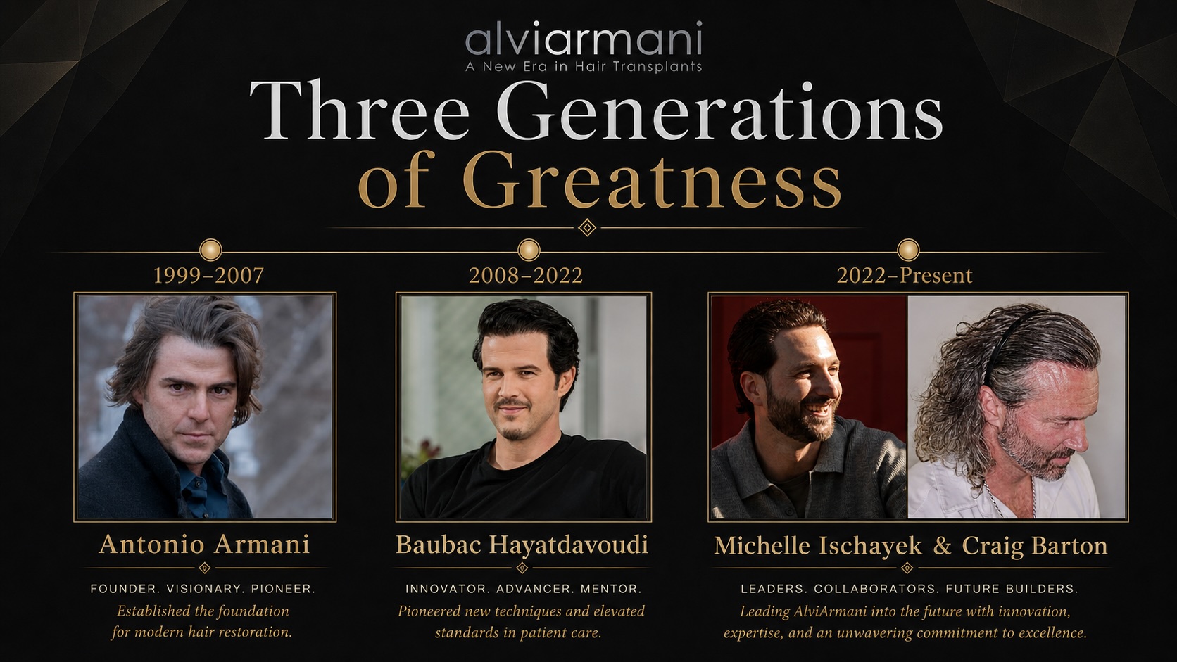 AlviArmani three generations of hair restoration leadership